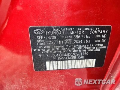 Zdjęcie 12 z 12 samochodu: 2010 HYUNDAI ELANTRA GLS VIN:KMHDU4AD0AU901759 - miniatura