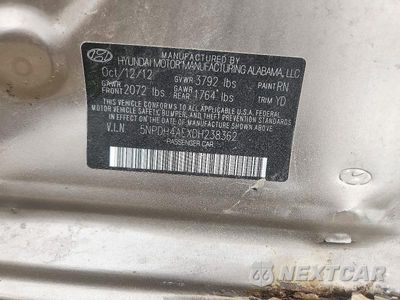Zdjęcie 12 z 12 samochodu: 2013 HYUNDAI ELANTRA GLS VIN:5NPDH4AEXDH238362 - miniatura