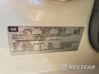 Zdjęcie 13 z 13 samochodu: 2015 CHEVROLET TAHOE K1500 LTZ VIN:1GNSKCKCXFR148051 - miniatura