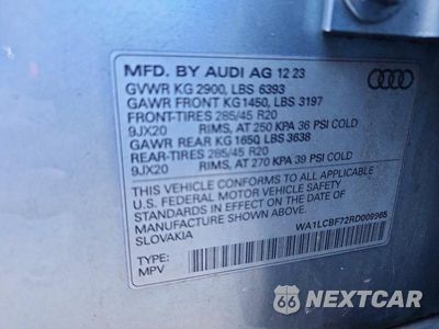 Zdjęcie 13 z 13 samochodu: 2024 AUDI Q7 PREMIUM PLUS VIN:WA1LCBF72RD009965 - miniatura