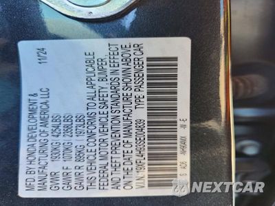 Zdjęcie 12 z 12 samochodu: 2025 HONDA CIVIC SPORT TOURING VIN:19XFL4H93SE004839 - miniatura