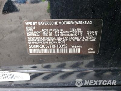 Zdjęcie 13 z 13 samochodu: 2015 BMW X5 XDRIVE35I VIN:5UXKR0C57F0P18352 - miniatura