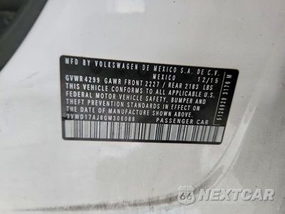Zdjęcie 12 z 12 samochodu: 2016 VOLKSWAGEN JETTA SPORT VIN:3VWD17AJ8GM306088 - miniatura