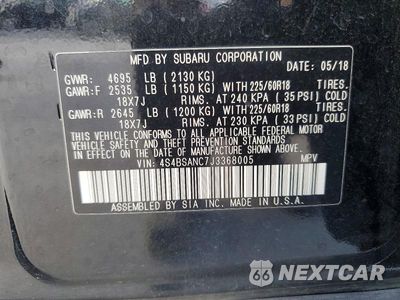 Zdjęcie 13 z 13 samochodu: 2018 SUBARU OUTBACK 2.5I LIMITED VIN:4S4BSANC7J3368005 - miniatura