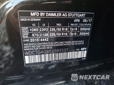 Zdjęcie 13 z 13 samochodu: 2018 MERCEDES-BENZ GLA 250 4MATIC VIN:WDCTG4GB5JJ389537 - miniatura