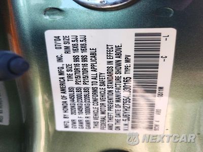Zdjęcie 13 z 13 samochodu: 2004 HONDA ELEMENT EX VIN:5J6YH27554L030165 - miniatura