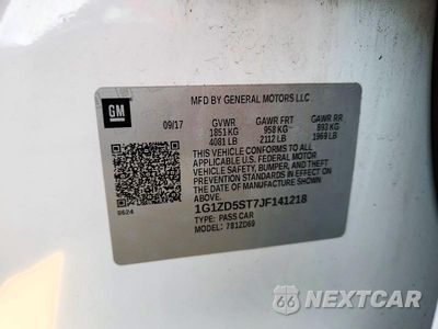 Zdjęcie 12 z 12 samochodu: 2018 CHEVROLET MALIBU LT VIN:1G1ZD5ST7JF141218 - miniatura