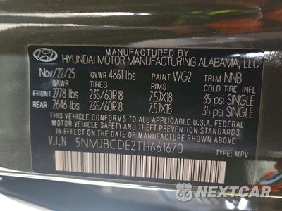 Zdjęcie 12 z 12 samochodu: 2026 HYUNDAI TUCSON SEL VIN:5NMJBCDE2TH661670 - miniatura