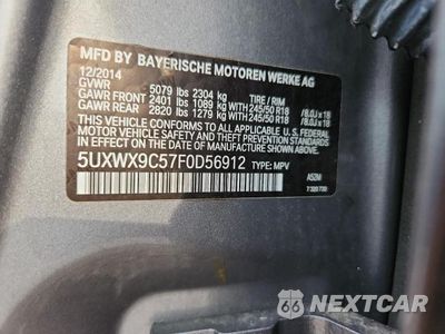 Zdjęcie 12 z 12 samochodu: 2015 BMW X3 XDRIVE28I VIN:5UXWX9C57F0D56912 - miniatura