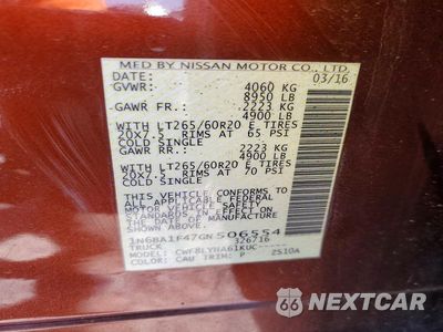 Zdjęcie 12 z 12 samochodu: 2016 NISSAN TITAN XD PLATINUM RESERVE VIN:1N6BA1F47GN506554 - miniatura