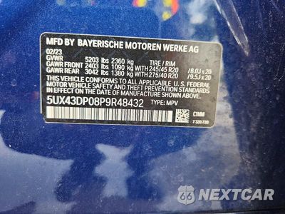 Zdjęcie 14 z 14 samochodu: 2023 BMW X3 SDRIVE30I VIN:5UX43DP08P9R48432 - miniatura