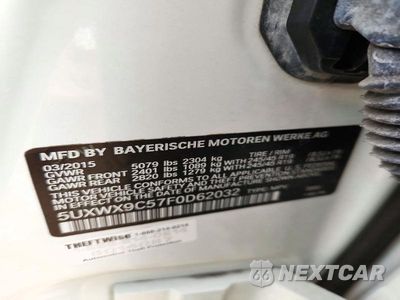 Zdjęcie 12 z 12 samochodu: 2015 BMW X3 XDRIVE28I VIN:5UXWX9C57F0D62032 - miniatura