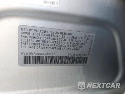 Zdjęcie 12 z 12 samochodu: 2012 VOLKSWAGEN CC SPORT VIN:WVWMN7AN5CE503567 - miniatura