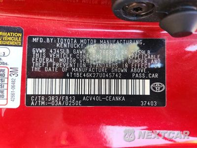 Zdjęcie 12 z 12 samochodu: 2007 TOYOTA CAMRY LE VIN:4T1BE46K27U045742 - miniatura