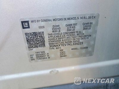 Zdjęcie 13 z 13 samochodu: 2019 CHEVROLET EQUINOX LT VIN:3GNAXTEV7KL334223 - miniatura