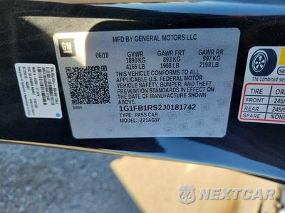Zdjęcie 13 z 13 samochodu: 2018 CHEVROLET CAMARO LT VIN:1G1FB1RS2J0181742 - miniatura