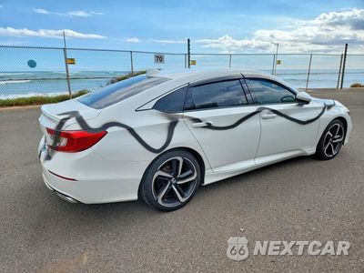 Trzecie zdjęcie samochodu z tyłu: 2019 HONDA ACCORD SPORT VIN:1HGCV1F38KA002079 - miniatura