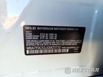 Zdjęcie 12 z 12 samochodu: 2018 BMW 750 I VIN:WBA7F0C53JGM23732 - miniatura