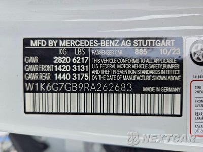 Zdjęcie 12 z 12 samochodu: 2024 MERCEDES-BENZ S 580 4MATIC VIN:W1K6G7GB9RA262683 - miniatura