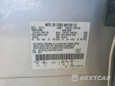Zdjęcie 14 z 14 samochodu: 2015 FORD EDGE SEL VIN:2FMTK4J84FBB33902 - miniatura