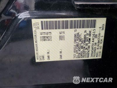 Zdjęcie 12 z 12 samochodu: 2014 NISSAN MAXIMA 3.5 S VIN:1N4AA5AP7EC441615 - miniatura