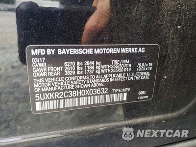 Zdjęcie 12 z 12 samochodu: 2017 BMW X5 SDRIVE35I VIN:5UXKR2C38H0X03632 - miniatura