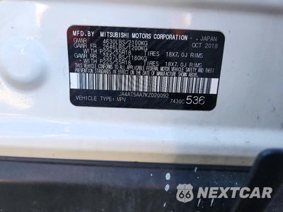 Zdjęcie 13 z 13 samochodu: 2019 MITSUBISHI ECLIPSE CROSS SE VIN:JA4AT5AA7KZ020092 - miniatura
