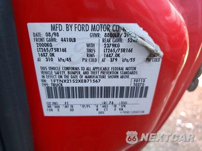 Zdjęcie 12 z 12 samochodu: 1999 FORD F250 SUPER DUTY VIN:1FTNX21S2XEB71567 - miniatura