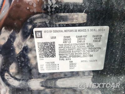 Zdjęcie 13 z 13 samochodu: 2019 CHEVROLET TRAX 1LT VIN:3GNCJPSB5KL260764 - miniatura