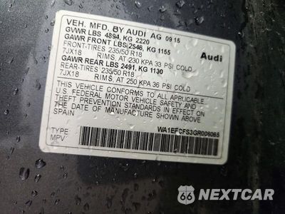 Zdjęcie 12 z 12 samochodu: 2016 AUDI Q3 PREMIUM PLUS VIN:WA1EFCFS3GR006065 - miniatura