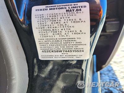 Zdjęcie 13 z 13 samochodu: 2004 ISUZU RODEO S VIN:4S2CK58W744315524 - miniatura