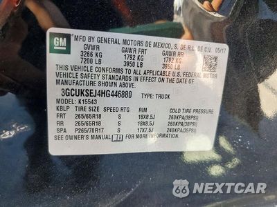 Zdjęcie 12 z 12 samochodu: 2017 CHEVROLET SILVERADO K1500 LTZ VIN:3GCUKSEJ4HG446880 - miniatura