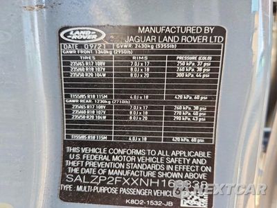 Zdjęcie 14 z 14 samochodu: 2022 LAND ROVER RANGE ROVER EVOQUE SE VIN:SALZP2FXXNH163338 - miniatura