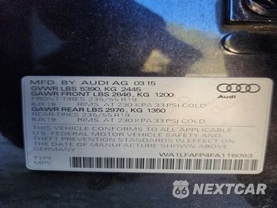 Zdjęcie 13 z 13 samochodu: 2015 AUDI Q5 PREMIUM PLUS VIN:WA1LFAFP4FA116093 - miniatura