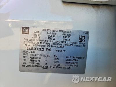 Zdjęcie 13 z 13 samochodu: 2014 CHEVROLET EQUINOX LTZ VIN:1GNALDEKXEZ111999 - miniatura
