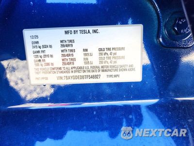 Zdjęcie 12 z 12 samochodu: 2026 TESLA MODEL Y VIN:7SAYGDED8TF546927 - miniatura
