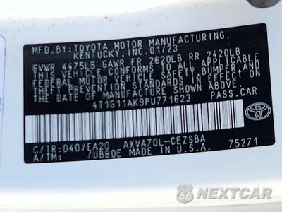 Zdjęcie 12 z 12 samochodu: 2023 TOYOTA CAMRY SE VIN:4T1G11AK9PU771623 - miniatura