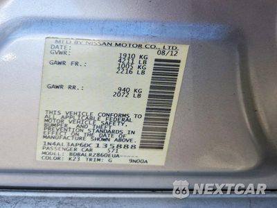 Zdjęcie 12 z 12 samochodu: 2013 NISSAN ALTIMA 2.5 VIN:1N4AL3AP6DC135888 - miniatura