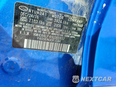 Zdjęcie 13 z 13 samochodu: 2017 HYUNDAI ELANTRA VALUE VIN:KMHD84LF4HU361832 - miniatura