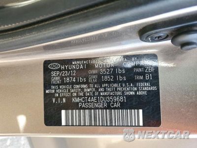 Zdjęcie 12 z 12 samochodu: 2013 HYUNDAI ACCENT GLS VIN:KMHCT4AE1DU359681 - miniatura