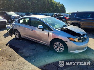 Czwarte zdjęcie samochodu z boku: 2012 HONDA CIVIC LX VIN:19XFB2F54CE034165 - miniatura