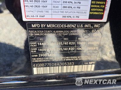 Zdjęcie 13 z 13 samochodu: 2008 MERCEDES-BENZ ML 63 AMG VIN:4JGBB77E08A305383 - miniatura