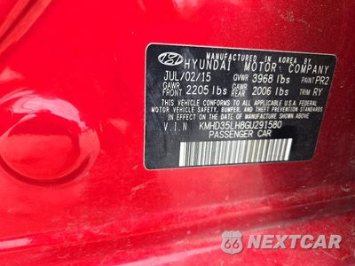 Zdjęcie 12 z 12 samochodu: 2016 HYUNDAI ELANTRA GT BASE VIN:KMHD35LH8GU291580 - miniatura
