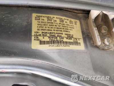 Zdjęcie 12 z 12 samochodu: 2007 NISSAN VERSA 1.8 S VIN:3N1BC13E07L415445 - miniatura