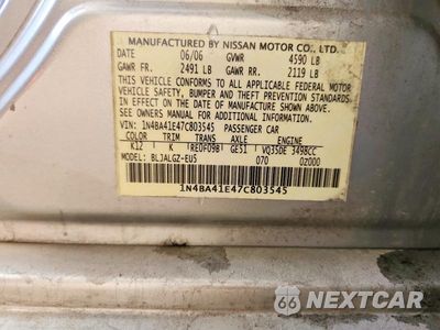 Zdjęcie 13 z 13 samochodu: 2007 NISSAN MAXIMA 3.5 SE VIN:1N4BA41E47C803545 - miniatura