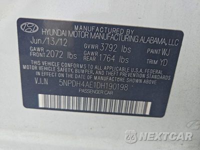 Zdjęcie 13 z 13 samochodu: 2013 HYUNDAI ELANTRA LIMITED VIN:5NPDH4AE1DH190198 - miniatura
