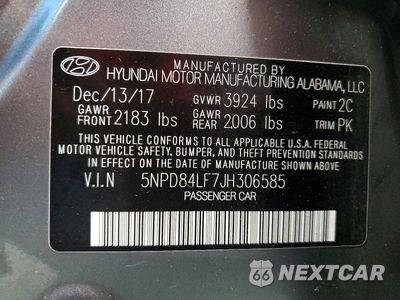 Zdjęcie 12 z 12 samochodu: 2018 HYUNDAI ELANTRA SEL VIN:5NPD84LF7JH306585 - miniatura