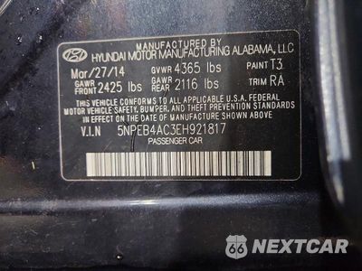 Zdjęcie 13 z 13 samochodu: 2014 HYUNDAI SONATA GLS VIN:5NPEB4AC3EH921817 - miniatura