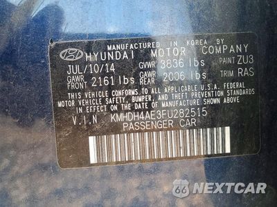 Zdjęcie 13 z 13 samochodu: 2015 HYUNDAI ELANTRA SE VIN:KMHDH4AE3FU282515 - miniatura