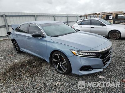Czwarte zdjęcie samochodu z boku: 2021 HONDA ACCORD SPORT VIN:1HGCV1F35MA099986 - miniatura
